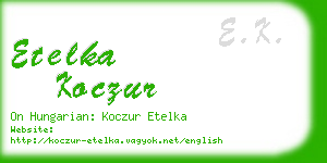 etelka koczur business card